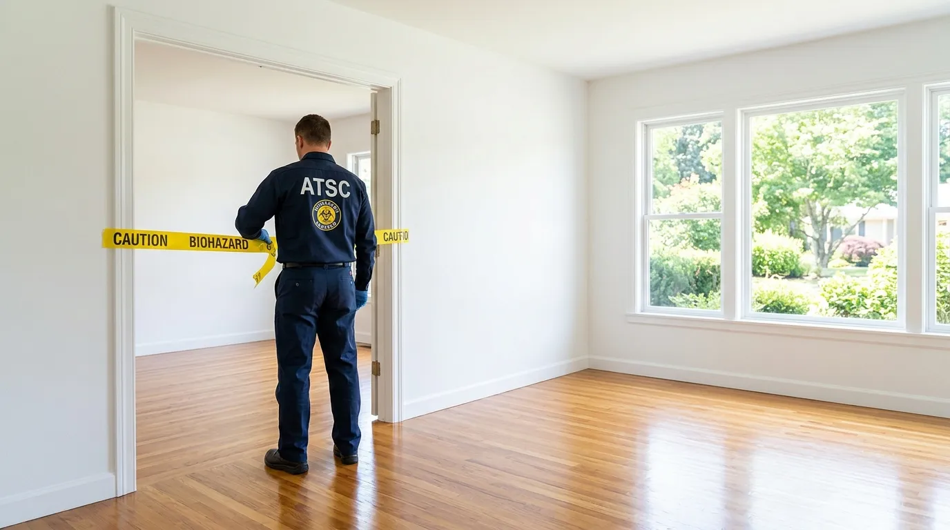 Certified biohazard cleanup crew performing Crime Scene Cleanup in Bellevue